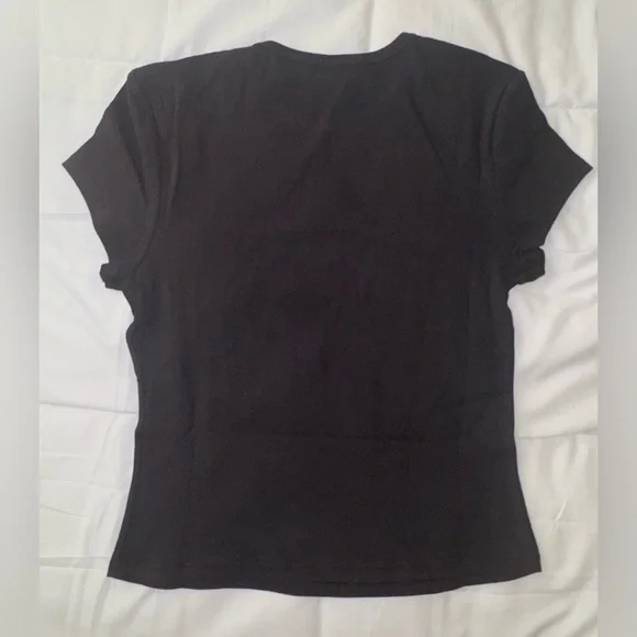 Intimately by Free People Black Baby Tee NWT - Picture 2 of 4